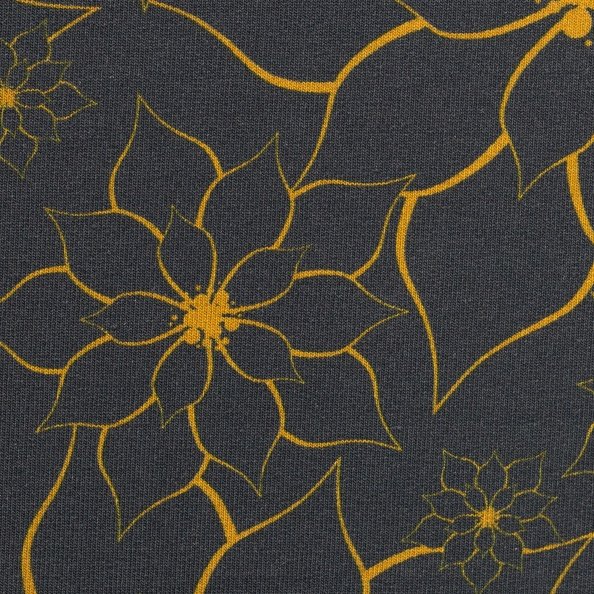 Swafing, Graceful Bloom by Lycklig Design, French Terry, gelb