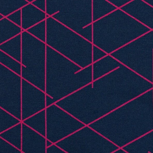 Swafing, Streetstyle by lycklig design, French Terry, Pink Navy auf dunkelblau