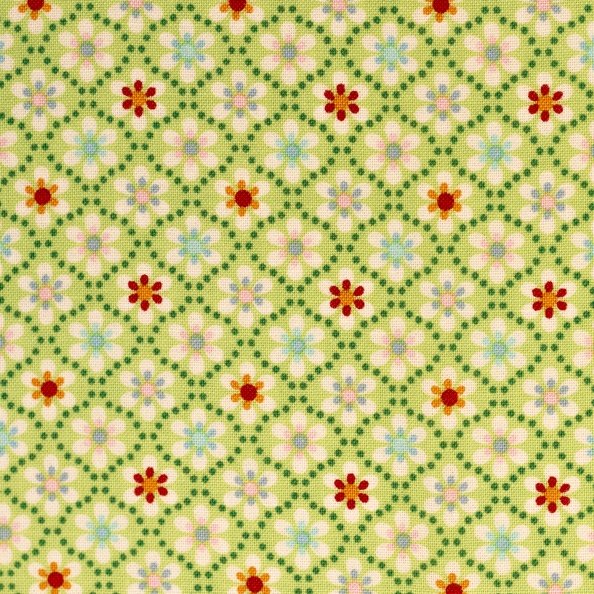 Swafing Julia, Baumwolle Webware kleine Blüten, kiwigrün