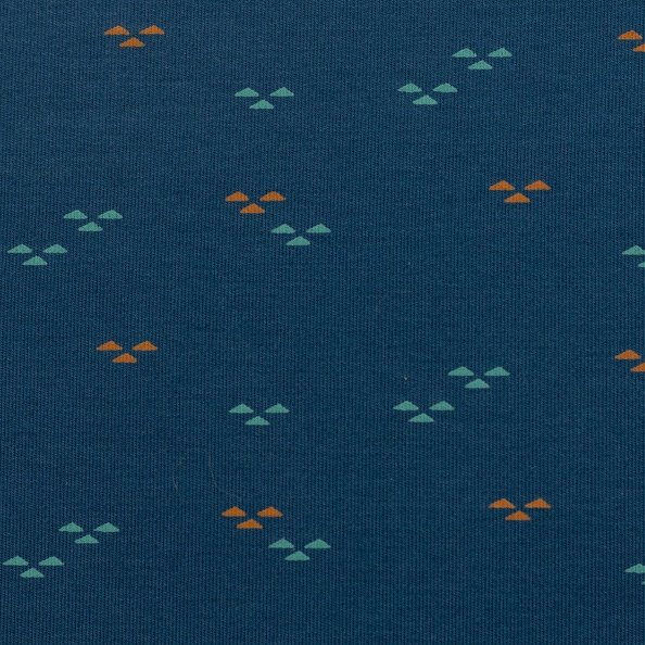 Bueno, Interlock-Jersey Pyramiden, jeansblau