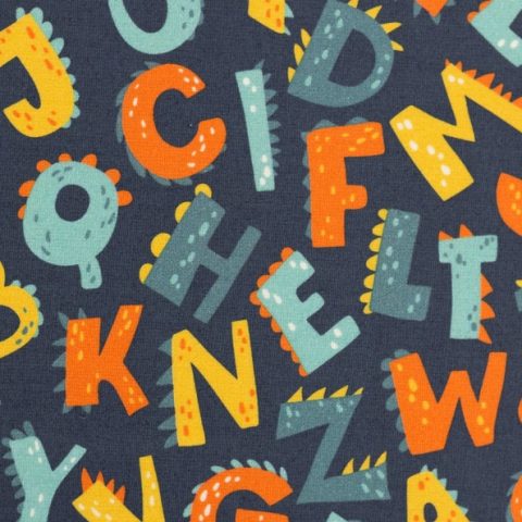 Kim, Baumwolle Webware Buchstaben, dunkelblau