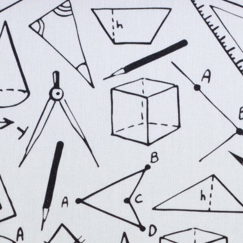 Kim, Baumwolle Webware 640011 Geometrie, weiss, Swafing, Artikel-Nr: