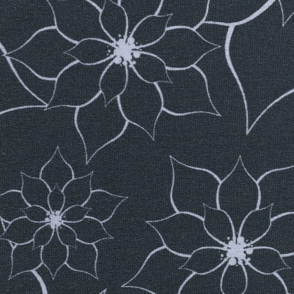 Swafing, Graceful Bloom by Lycklig Design, French Terry, blau