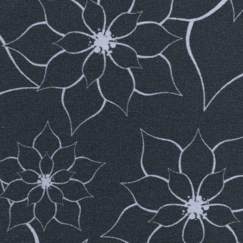 Swafing, Graceful Bloom by Lycklig Design, French Terry, blau