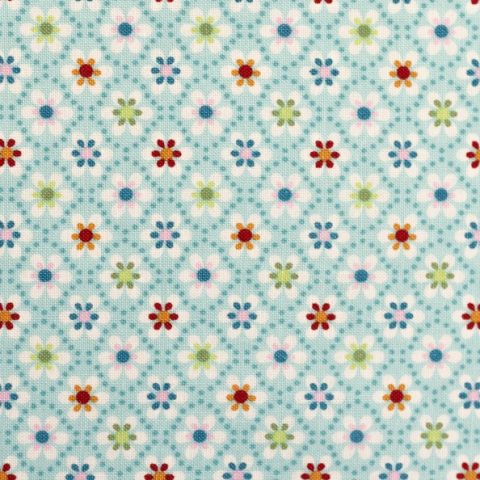 Swafing Julia, Baumwolle Webware kleine Blüten, türkis