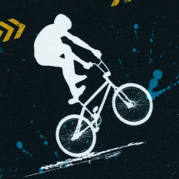 Swafing, Streetstyle by lycklig design, French Terry, BMX, weiss, Pfeile, blau