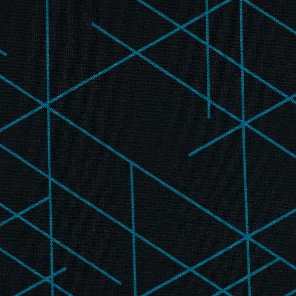 Swafing, Streetstyle by lycklig, French Terry, schwarz, blaue Striche