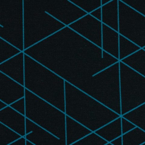 Swafing, Streetstyle by lycklig, French Terry, schwarz, blaue Striche