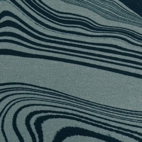 Swafing, French Terry mit Modal, Stone Layers by Thorsten Berger, Marmor, mint
