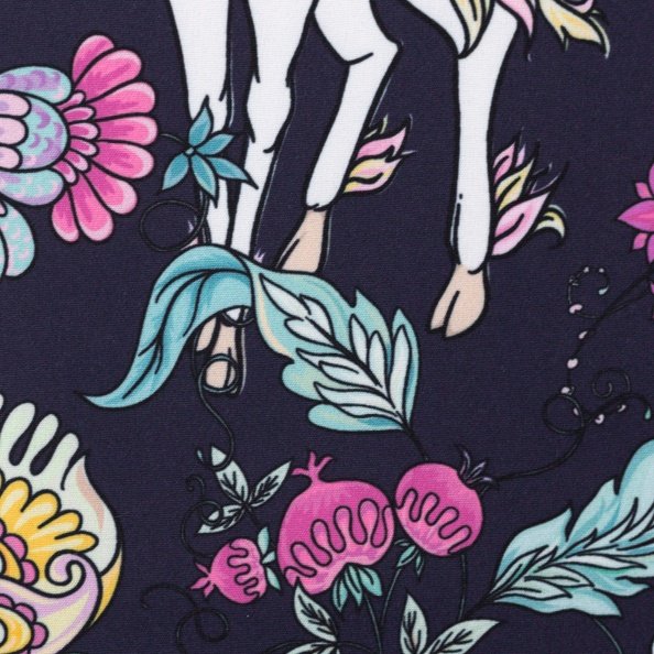 Robin **NANO-Softshell**, Softshell 769598 Einhörner, floral, dunkelblau