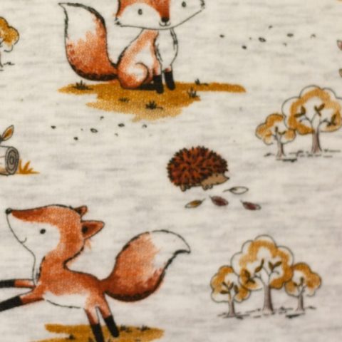 Nils, Alpenfleece 101010 Füchse, Igel, meliert, naturweiß