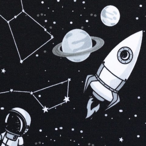 Swafing, Levi, French Terry, Astronaut, Rakete, schwarz