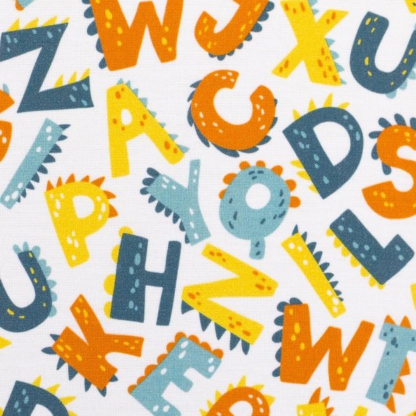 Kim, Baumwolle Webware Buchstaben, weiß