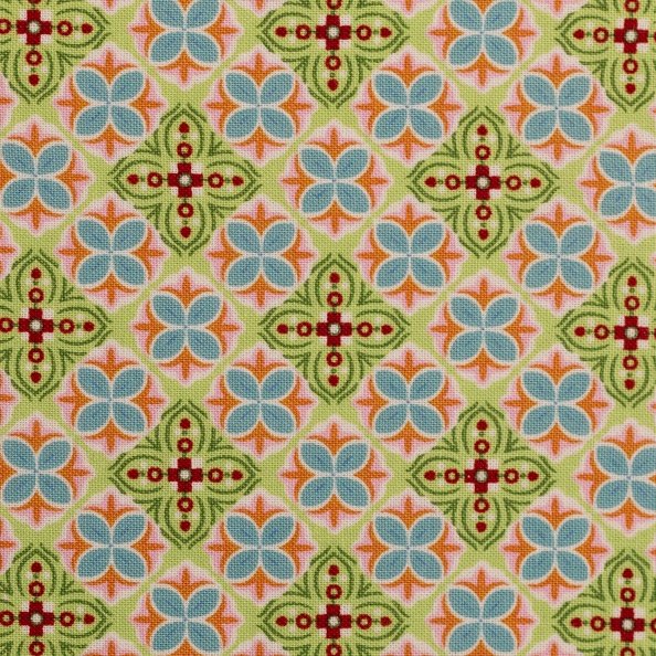 Swafing Julia, Baumwolle Webware kleine Blüten, kiwigrün