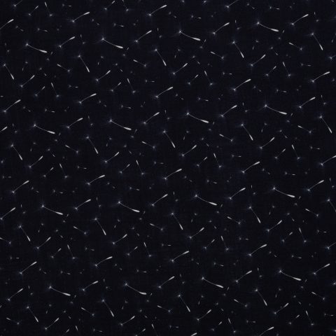 Double Gauze „Adele" – Pusteblumen, weiß/dunkelblau