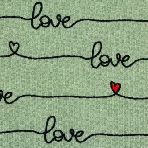 Rosie, Sweat angeraut 327263 Schriftzug love, mint, Swafing, Artikel-Nr: