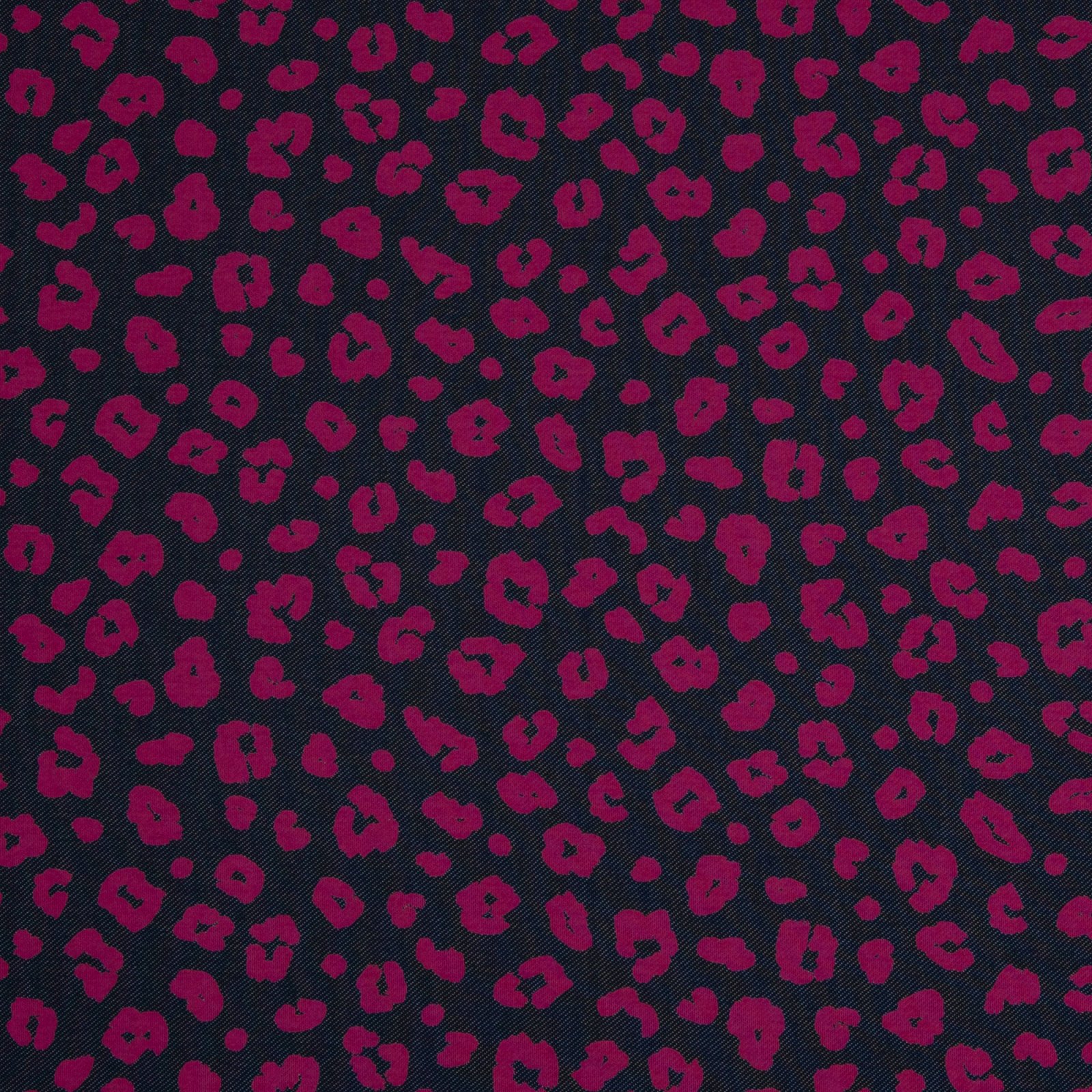 Jeansjersey „Andrea" – Leo, dunkelblau/fuchsia