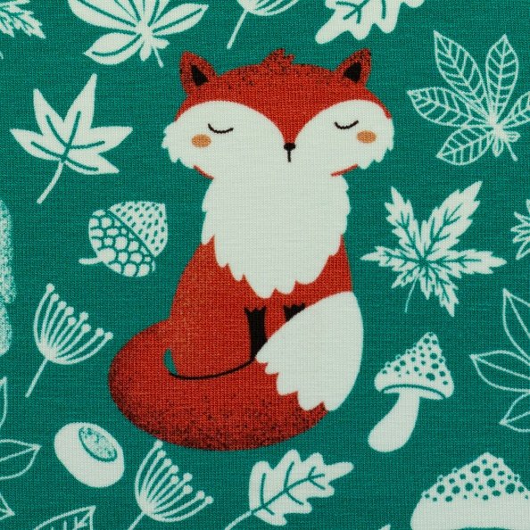 My little Foxy by Christiane Zielinski, Jersey Baumwolle, Fuchs sitzend
