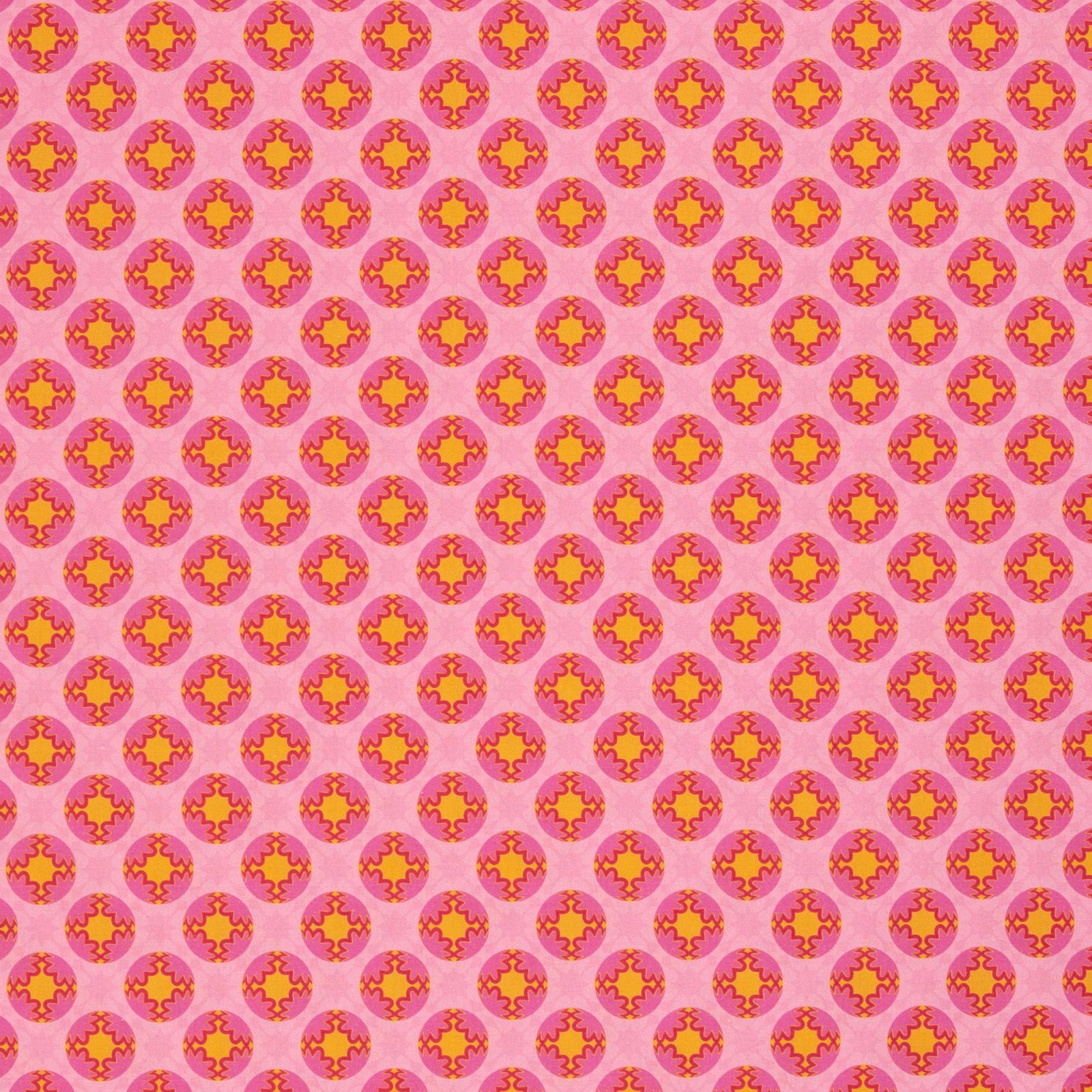 Baumwolle Webware „Bilbao" – Tupfen gemustert, pink/orange/rosa