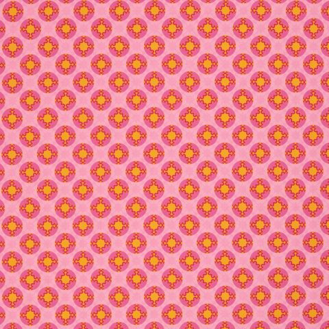 Baumwolle Webware „Bilbao" – Tupfen gemustert, pink/orange/rosa