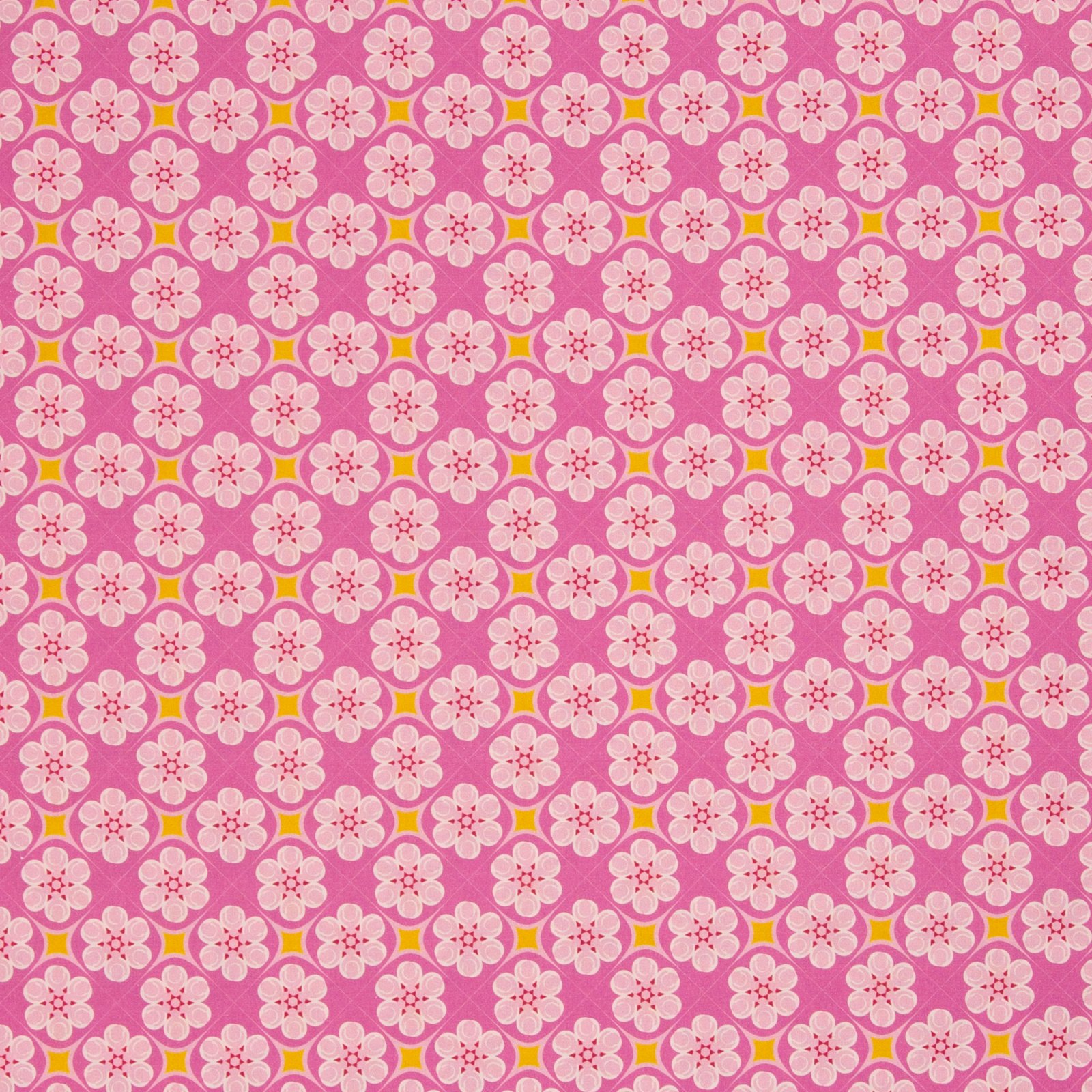 Baumwolle Webware „Bilbao" – grafische Blüten, pink