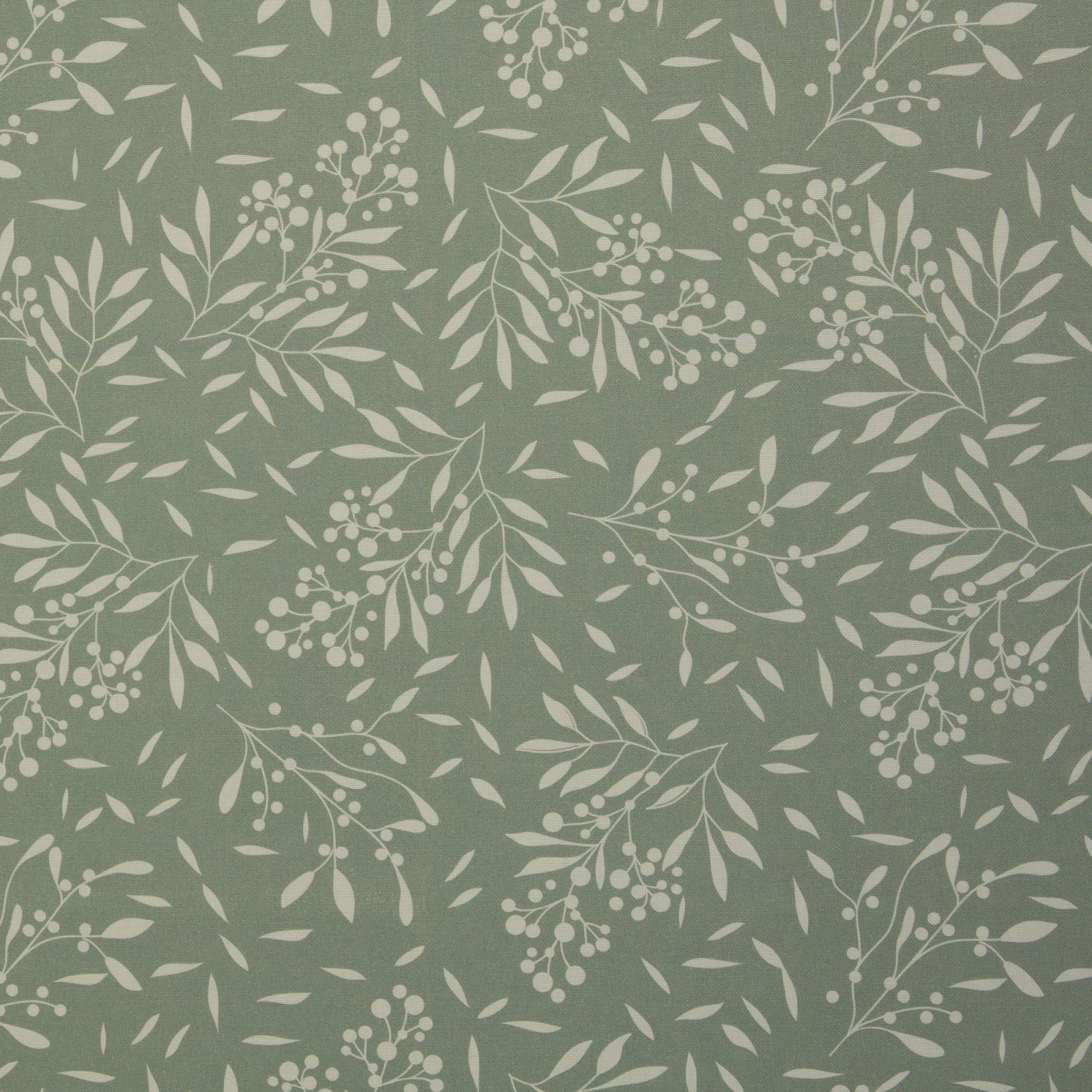 Canvas „Christmas" – Zweige, naturweiß/mint