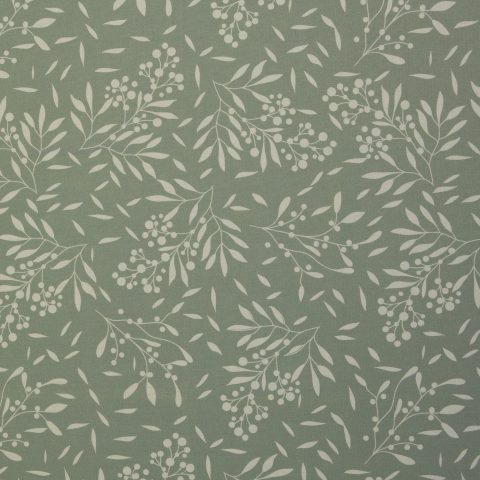 Canvas „Christmas" – Zweige, naturweiß/mint