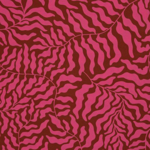 Viskose Webware „Dancing Algae by Thorsten Berger" – Algen, pink, kupfer