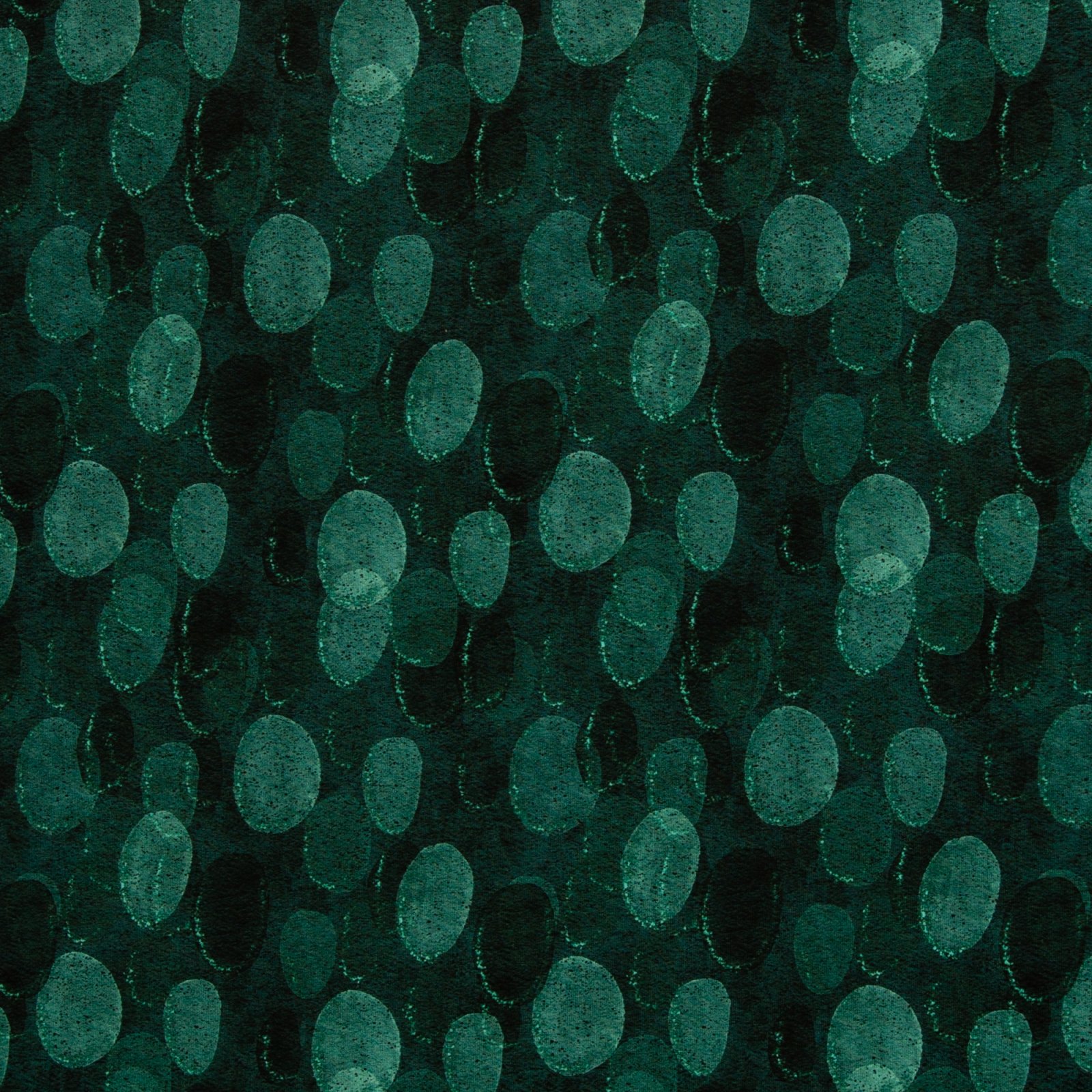 French Terry „Dots by Christiane Zielinski" – grafische Tupfen, mint/petrol
