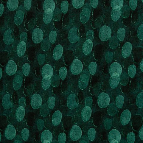 French Terry „Dots by Christiane Zielinski" – grafische Tupfen, mint/petrol