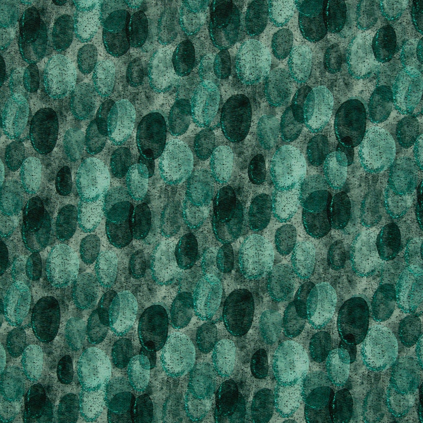 French Terry „Dots by Christiane Zielinski" – grafische Punkte, grün/mint