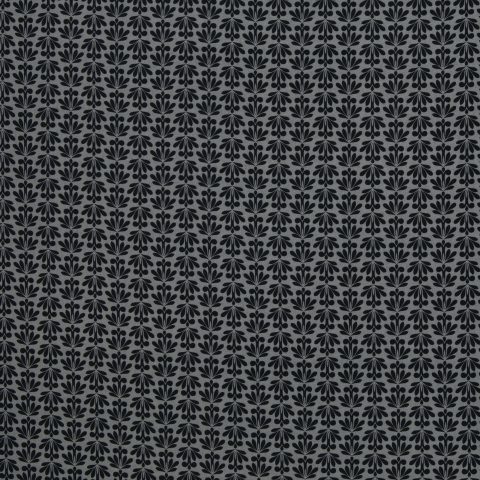 Baumwolle Webware „Eleonora" – kleingemustert, schwarz/grau