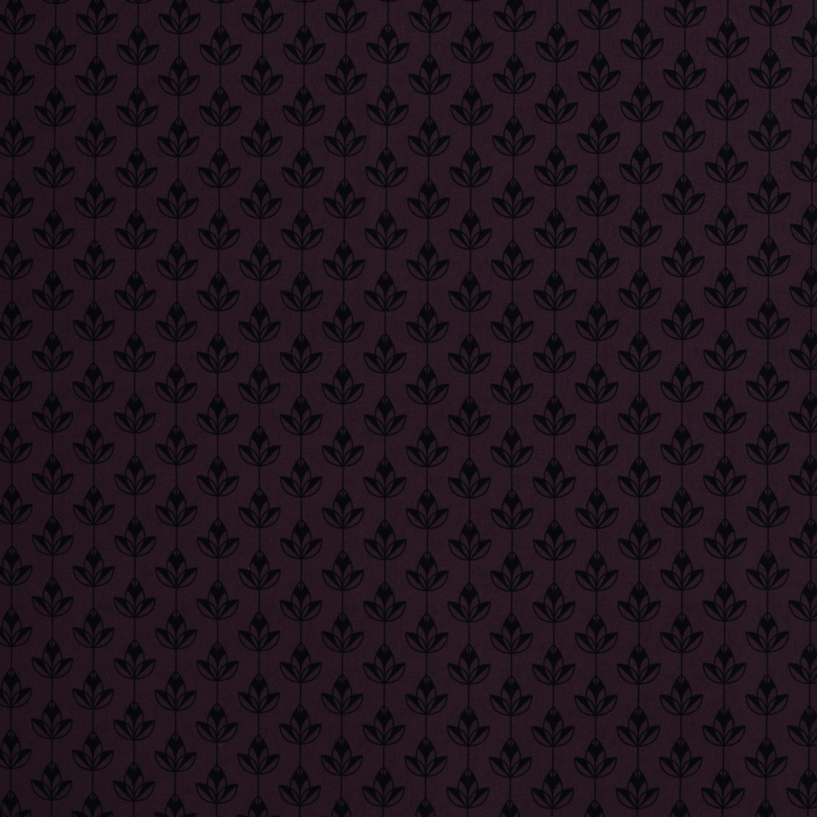 Baumwolle Webware „Eleonora" – kleingemustert, schwarz/bordeaux