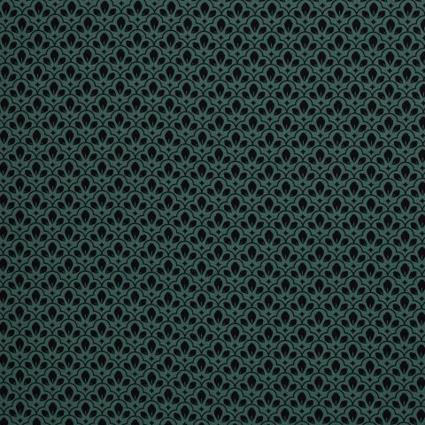 Baumwolle Webware „Eleonora" – kleingemustert, schwarz/smaragd