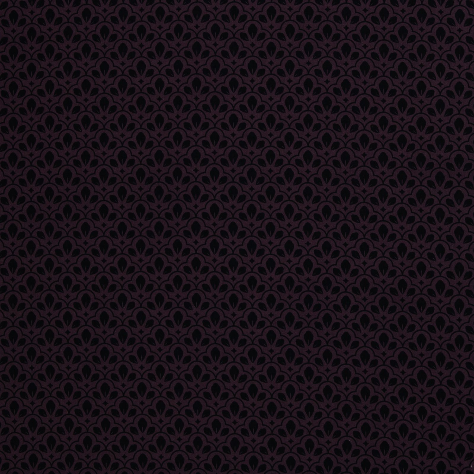 Baumwolle Webware „Eleonora" – kleingemustert, schwarz/bordeaux