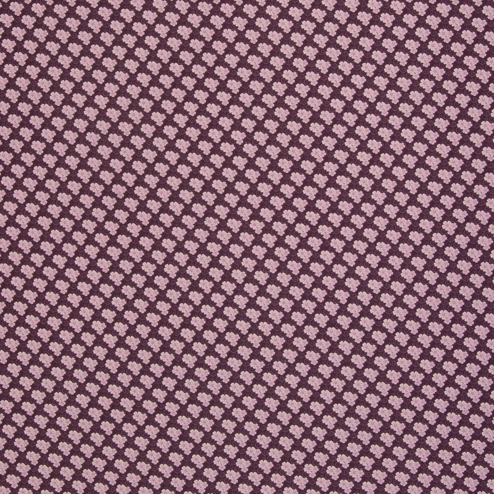 Baumwolle Webware „Else" – kleingemustert, Blüten, bordeaux
