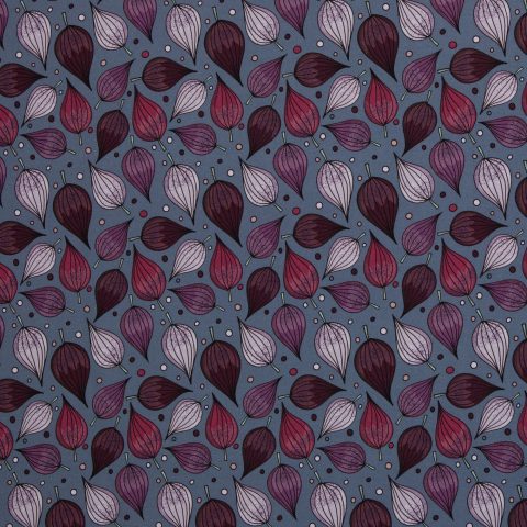 Canvas „Floral Tales by Emjo-Design" – Laternenblume, blaugrau