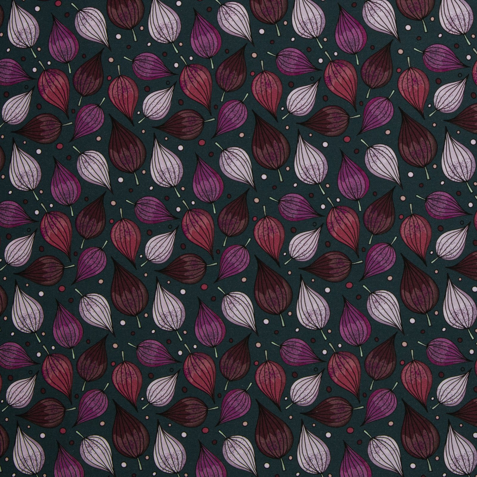 Canvas „Floral Tales by Emjo-Design" – Laternenblume, petrol