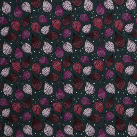 Canvas „Floral Tales by Emjo-Design" – Laternenblume, petrol