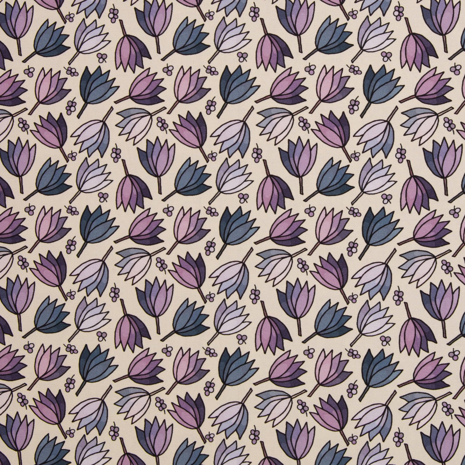 Canvas „Floral Tales by Emjo-Design" – Blumen, hellbeige
