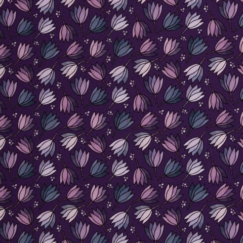 Canvas „Floral Tales by Emjo-Design" – Blumen, lila