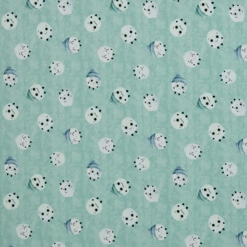 French Terry „Fluffy by Mrs Mint Design" – Fluffy mit Mütze, mint