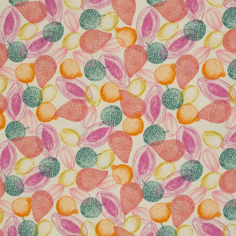 Viskose Webware „Fruit by Bienvenido Colorido" – Früchte, bunt