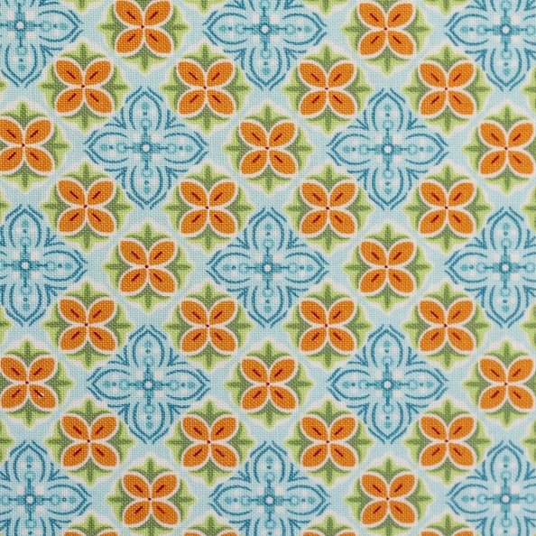 Swafing Julia, Baumwolle Webware kleine Blüten, türkis