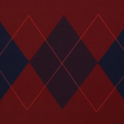 French Terry „Geoluxe Argyle by ki-ba-doo" – Rauten, burgundy