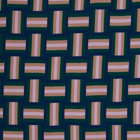 Viskose Webware „Geoluxe Braid Stripe by ki-ba-doo" – Streifen, royalblau