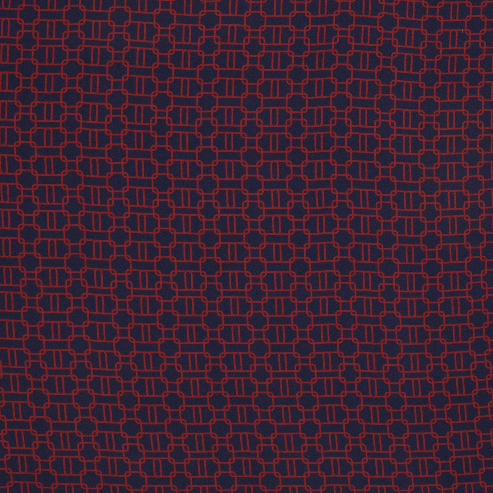 Viskose Webware „Geoluxe Chain Twist by ki-ba-doo" – Ketten, dunkelblau/burgundy