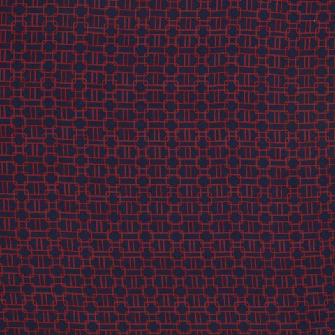 Viskose Webware „Geoluxe Chain Twist by ki-ba-doo" – Ketten, dunkelblau/burgundy