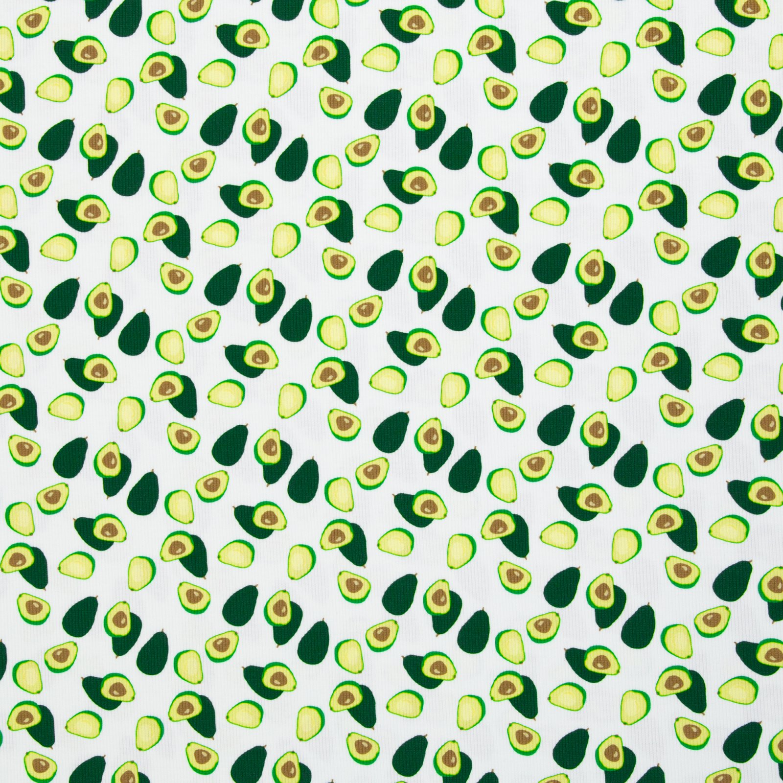 Rippjersey „Geseke" – Avocados, grün/weiß