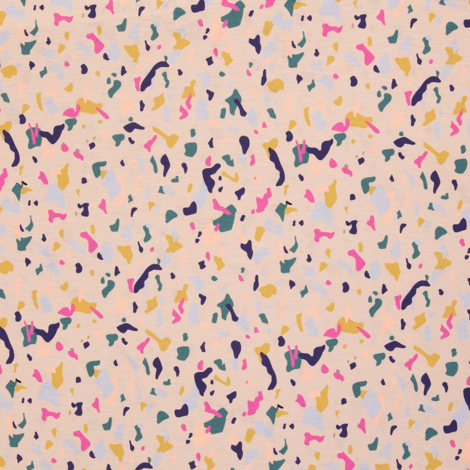 Slub-Jersey „Happy Konfetti by Cherry Picking" – Konfetti, beige, bunt